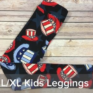 Kids L/XL patriotic leggings LLR NWT